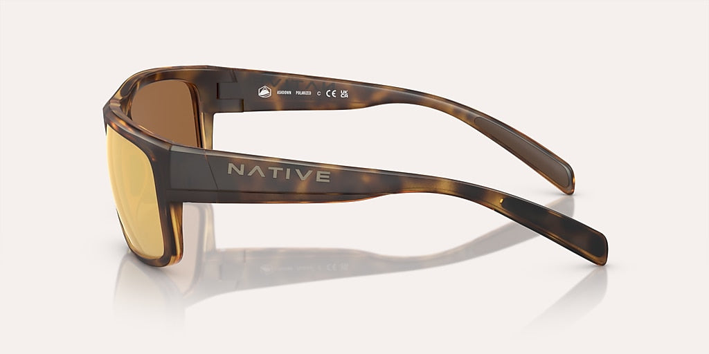 NATIVE ASHDOWN MATTE TORTOISE W/BRONZE REFLEX POLARIZED