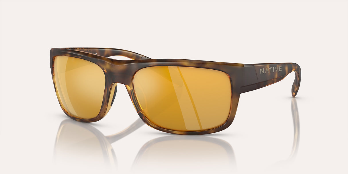 NATIVE ASHDOWN MATTE TORTOISE W/BRONZE REFLEX POLARIZED