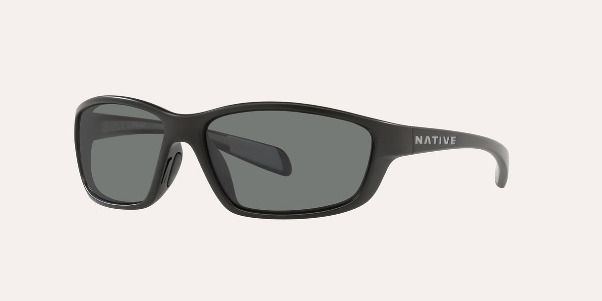 NATIVE KODIAK MATTE BLACK W/GREY POLARIZED
