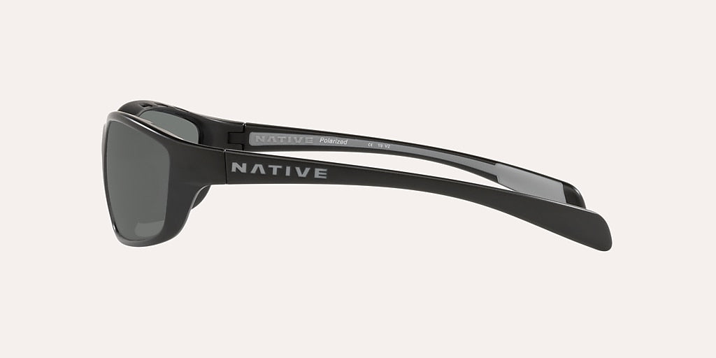 NATIVE KODIAK MATTE BLACK W/GREY POLARIZED