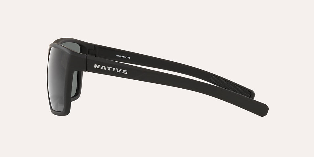 NATIVE WELLS XL MATTE BLACK W/GREY POLARIZED