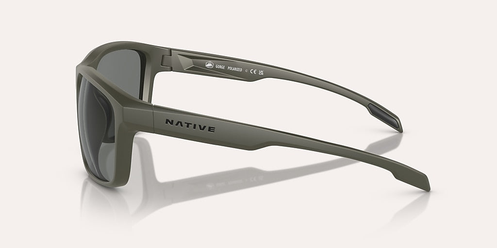NATIVE GORGE MATTE OLIVE W/GREY BROWN POLARIZED