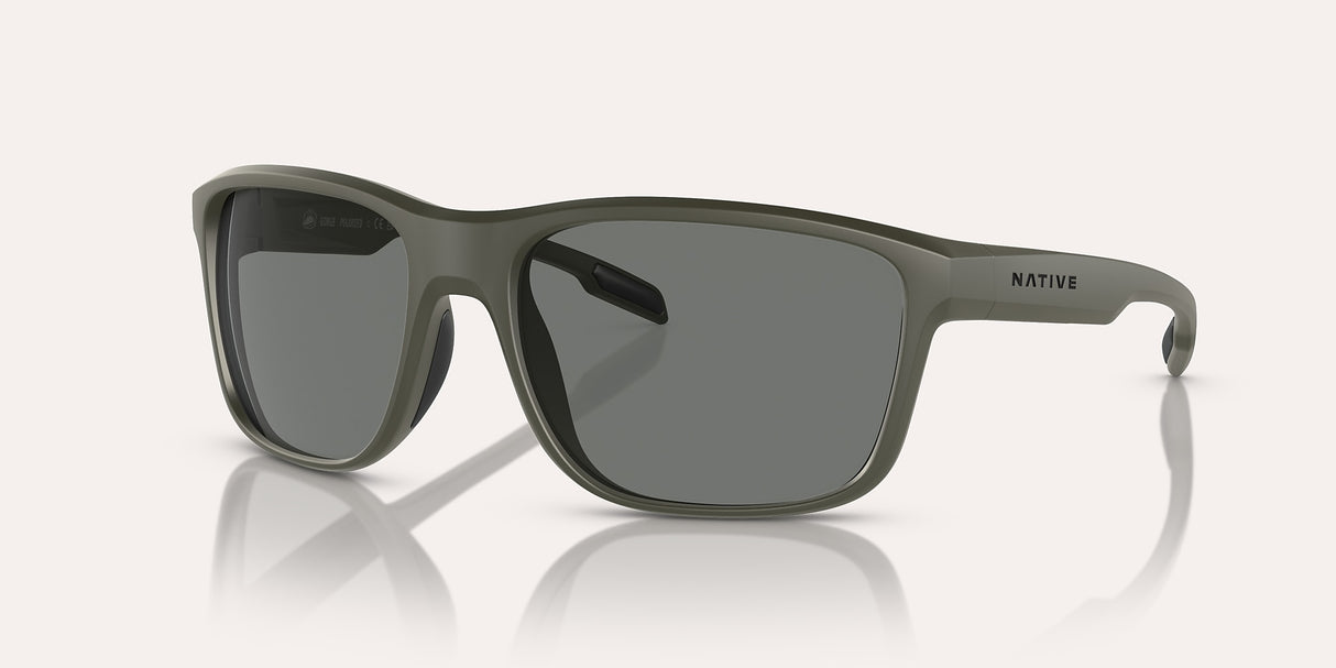 NATIVE GORGE MATTE OLIVE W/GREY BROWN POLARIZED