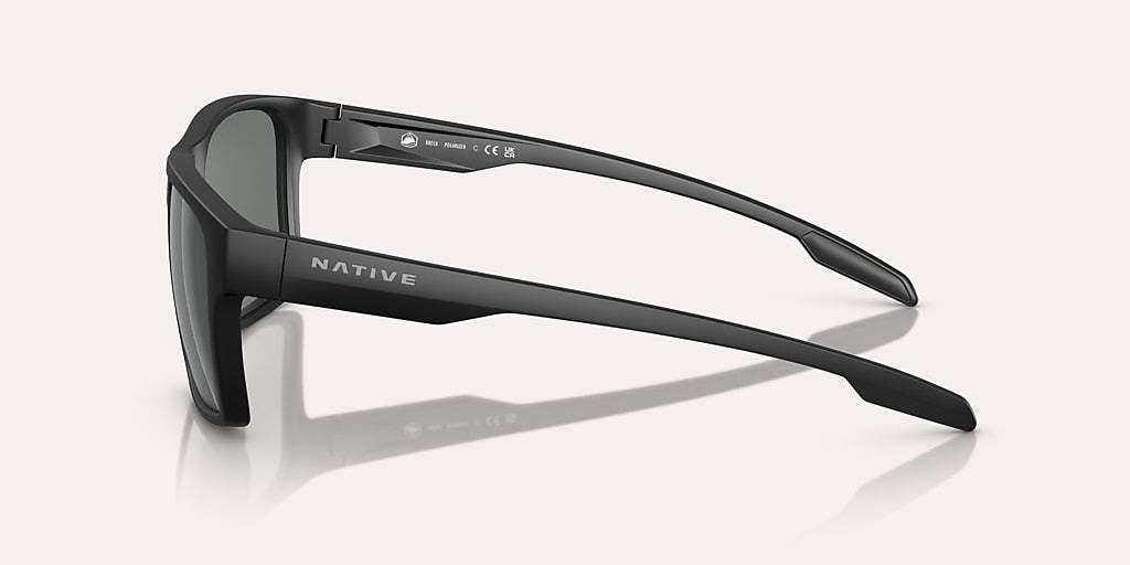NATIVE BRECK MATTE BLACK W/GREY POLARIZED