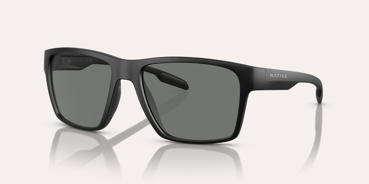NATIVE BRECK MATTE BLACK W/GREY POLARIZED