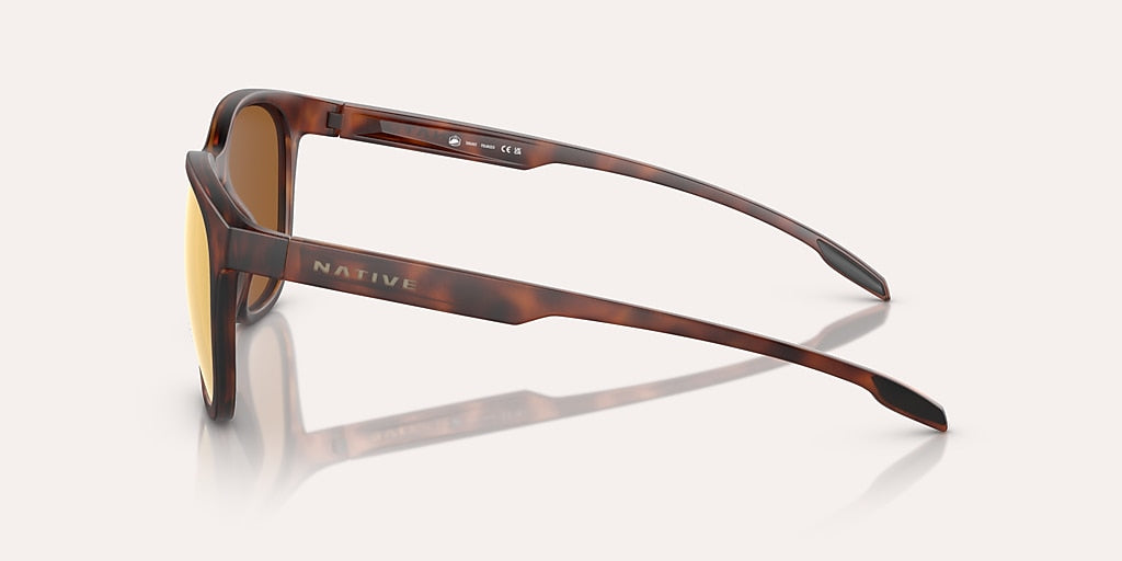 NATIVE TARGHEE MATTE TORTOISE W/BRONZE REFLEX POLARIZED