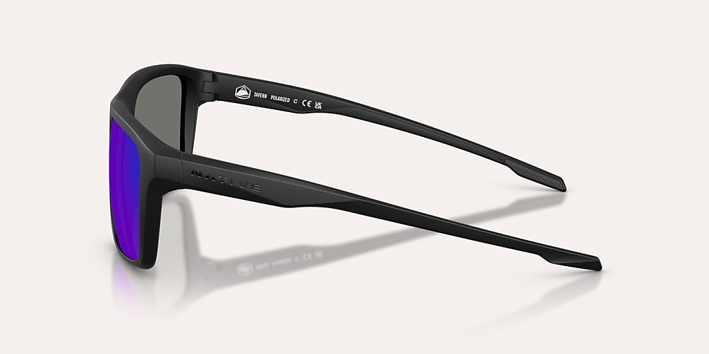 NATIVE TAVERN MATTE BLACK W/BLUE REFLEX POLARIZED