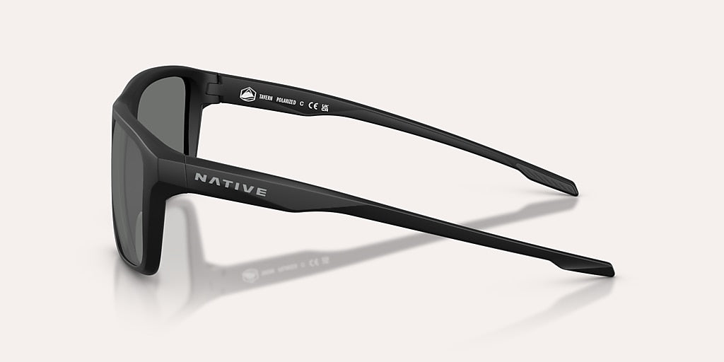 NATIVE TAVERN MATTE BLACK W/SILVER REFLEX POLARIZED