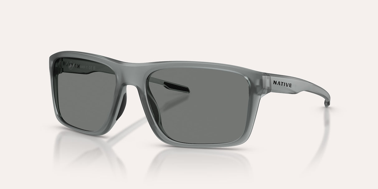 NATIVE TAVERN MATTE SMOKE CRYSTAL W/GREY REFLEX POLARIZED