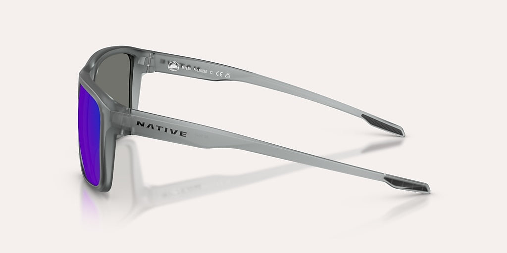 NATIVE TAVERN MATTE SMOKE CRYSTAL W/BLUE REFLEX POLARIZED