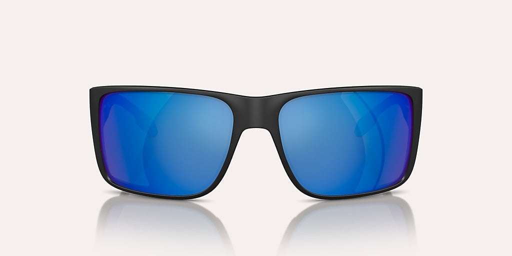 NATIVE BADLANDS MATTE BLACK W/BLUE REFLEX POLARIZED