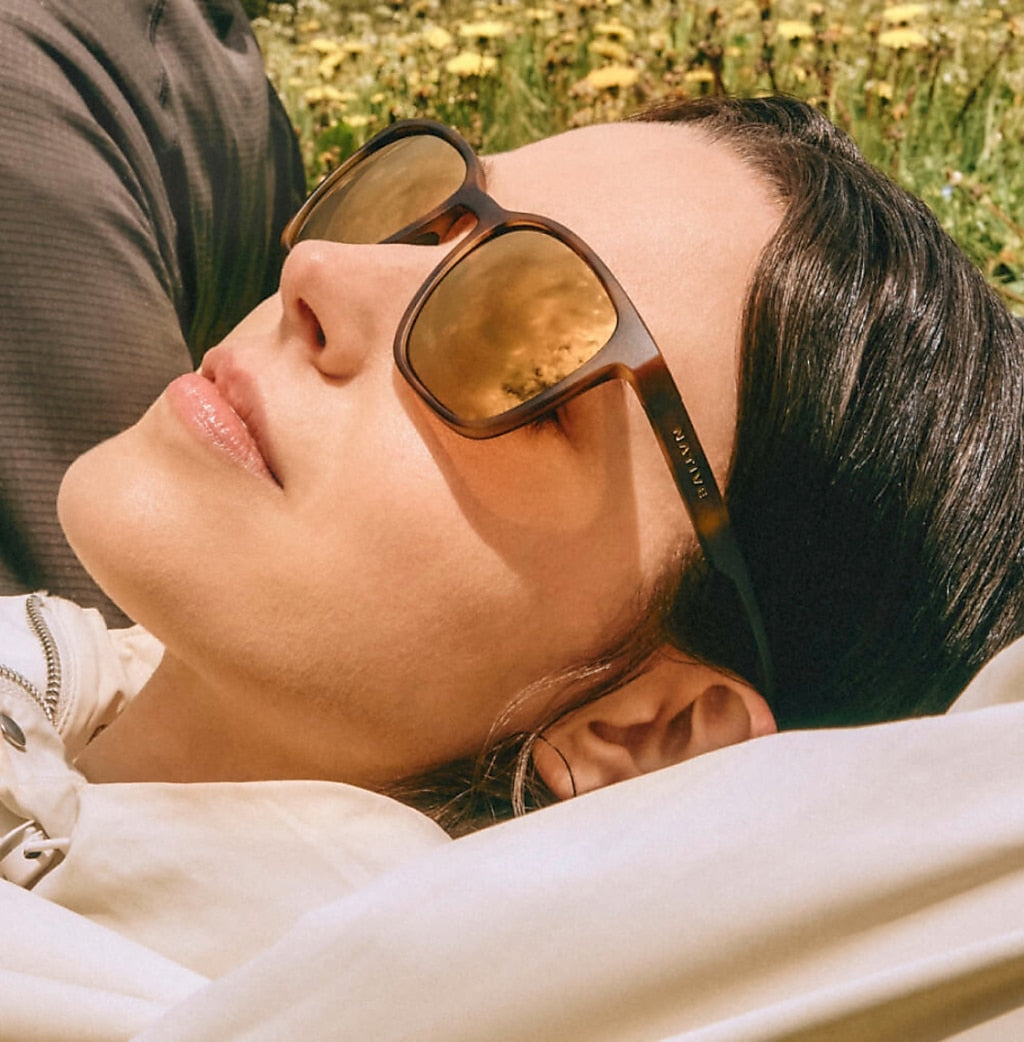 NATIVE TARGHEE SQUARE MATTE TORTOISE W/BRONZE REFLEX POLARIZED