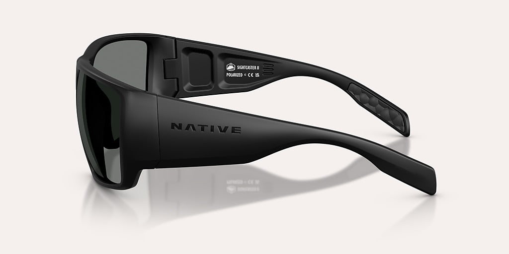 NATIVE SIGHTCASTER II MATTE BLACK W/GREY REFLEX POLARIZED