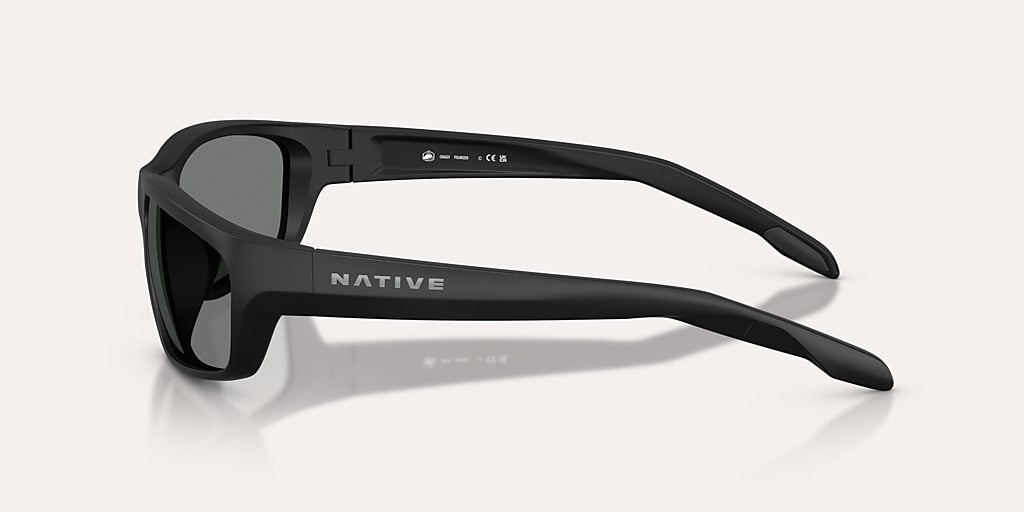 NATIVE CRAGGY MATTE BLACK W/GREY POLARIZED