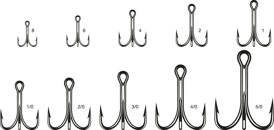 VMC O'SHAUGHNESSY TREBLE SHORT 4X PS HOOK SIZE 8 QTY 25