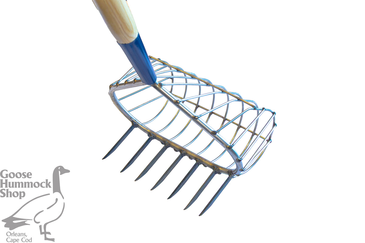 R.A. RIBB COMPANY STAINLESS 7 TOOTH RECREATIONAL BASKET RAKE NO 14