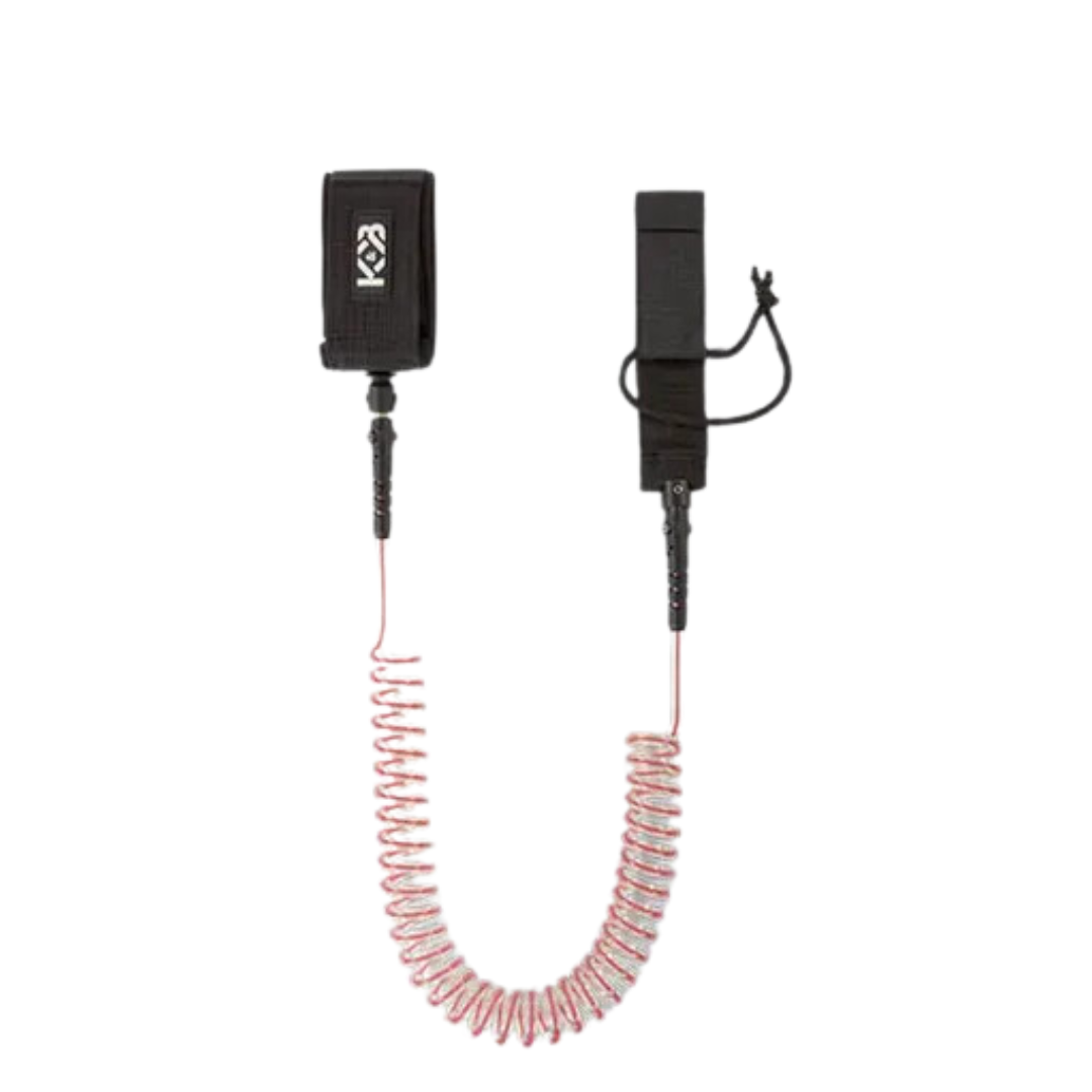 K&B VELCRO SPIRAL FOOT LEASH RASPBERRY