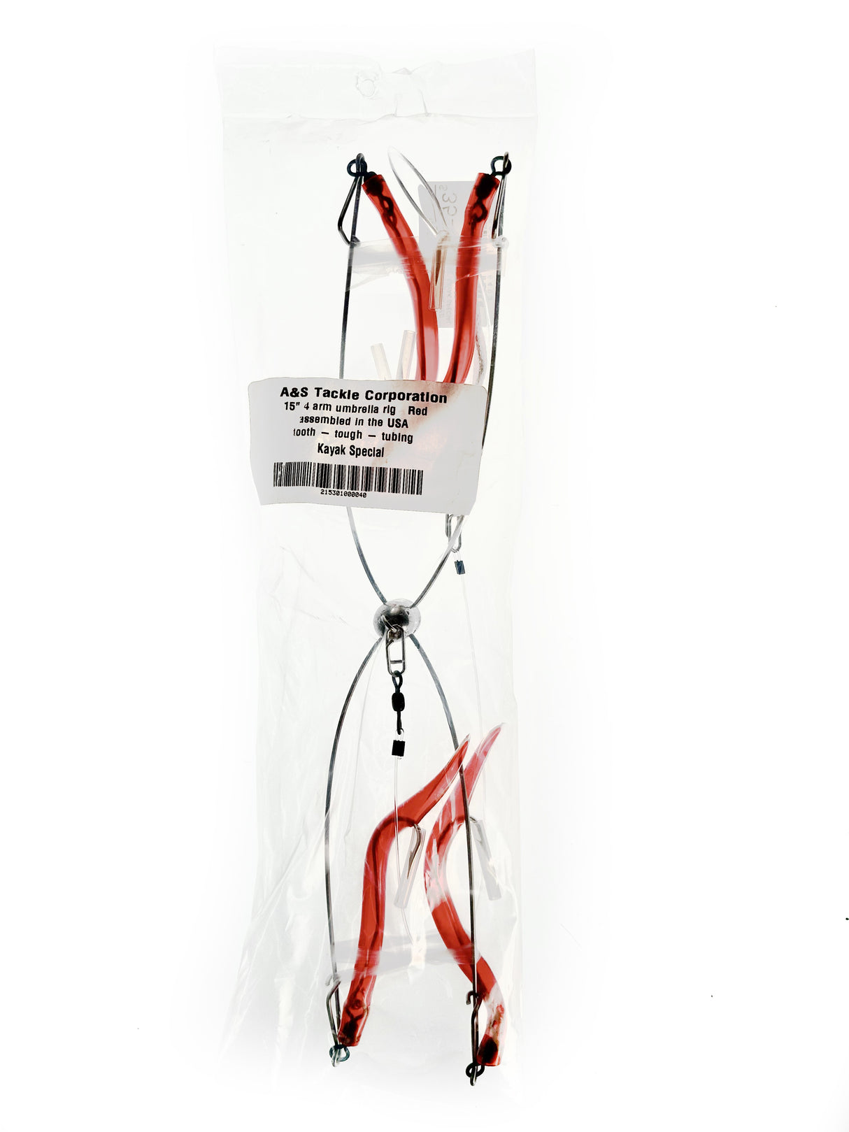 A&S TACKLE 15" KAYAK 4 ARM UMBRELLA RIG RED