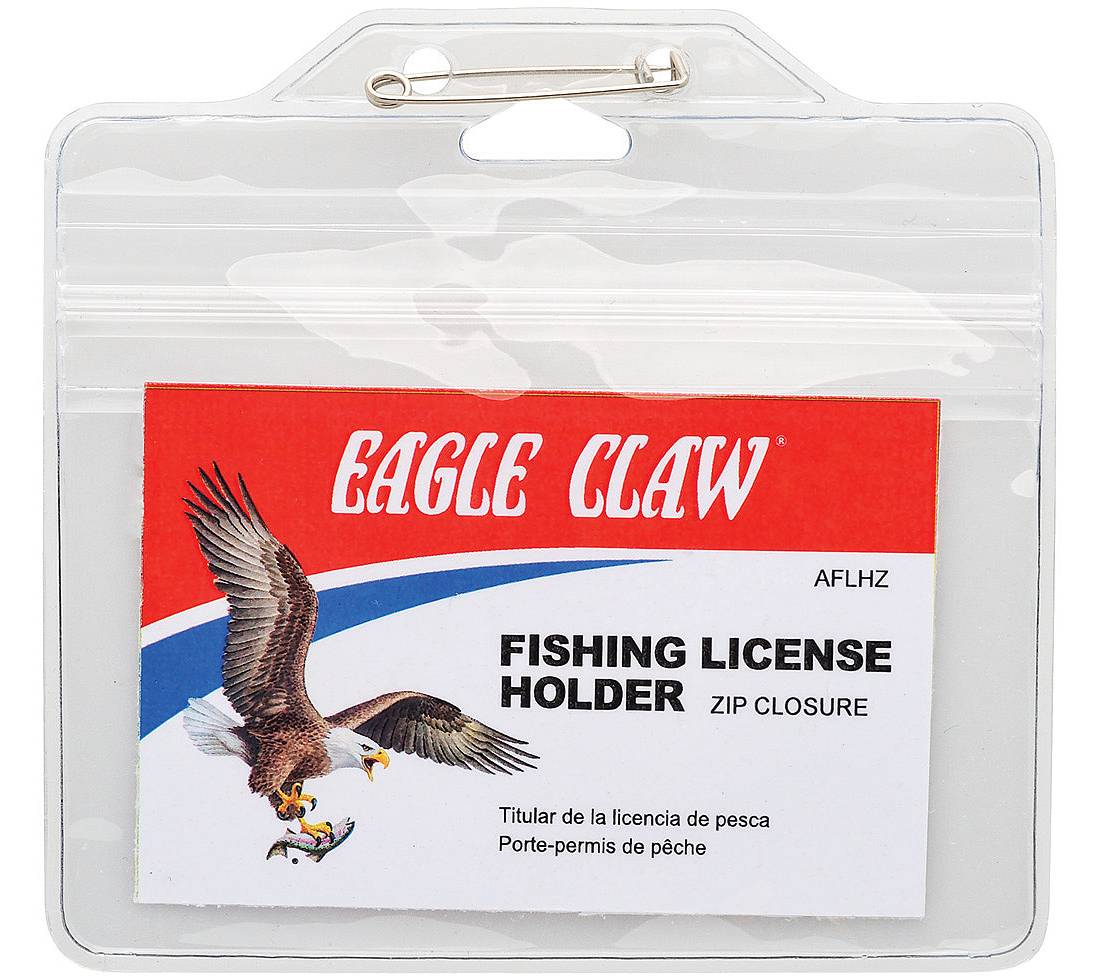 EAGLE CLAW FISHING LICENSE WITH ZIP CLOSURE