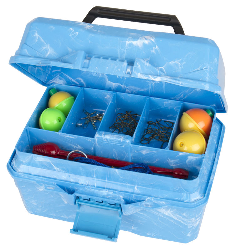 FLAMBEAU BIG MOUTH TACKLE BOX KIT PEARL BLUE SWIRL