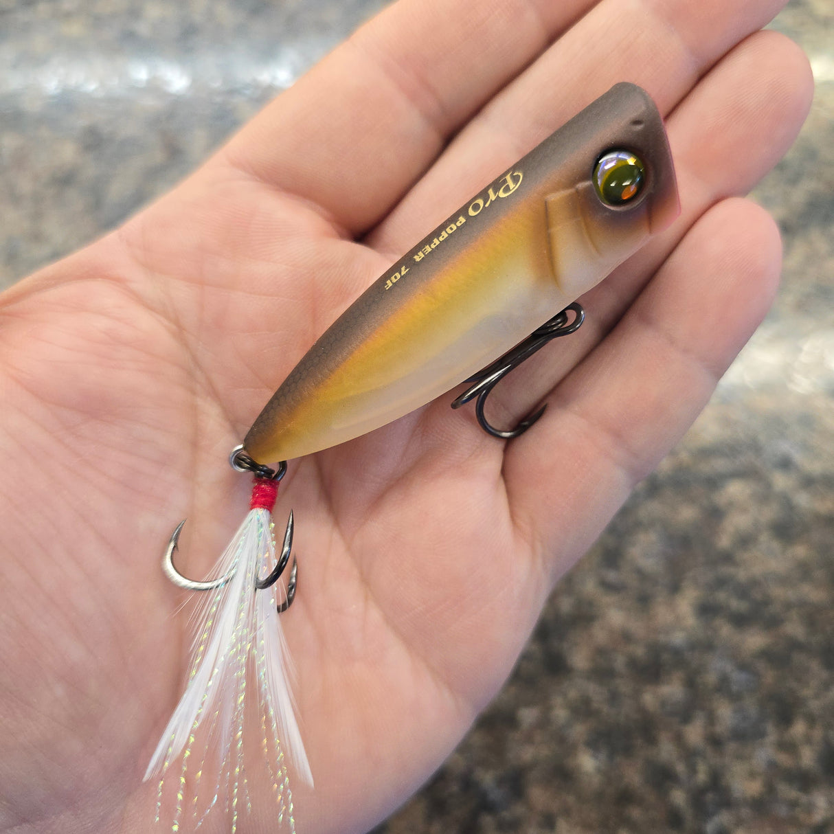 YO-ZURI PRO SERIES POPPER 2-3/4 MATTE SHAD 3/8 OZ