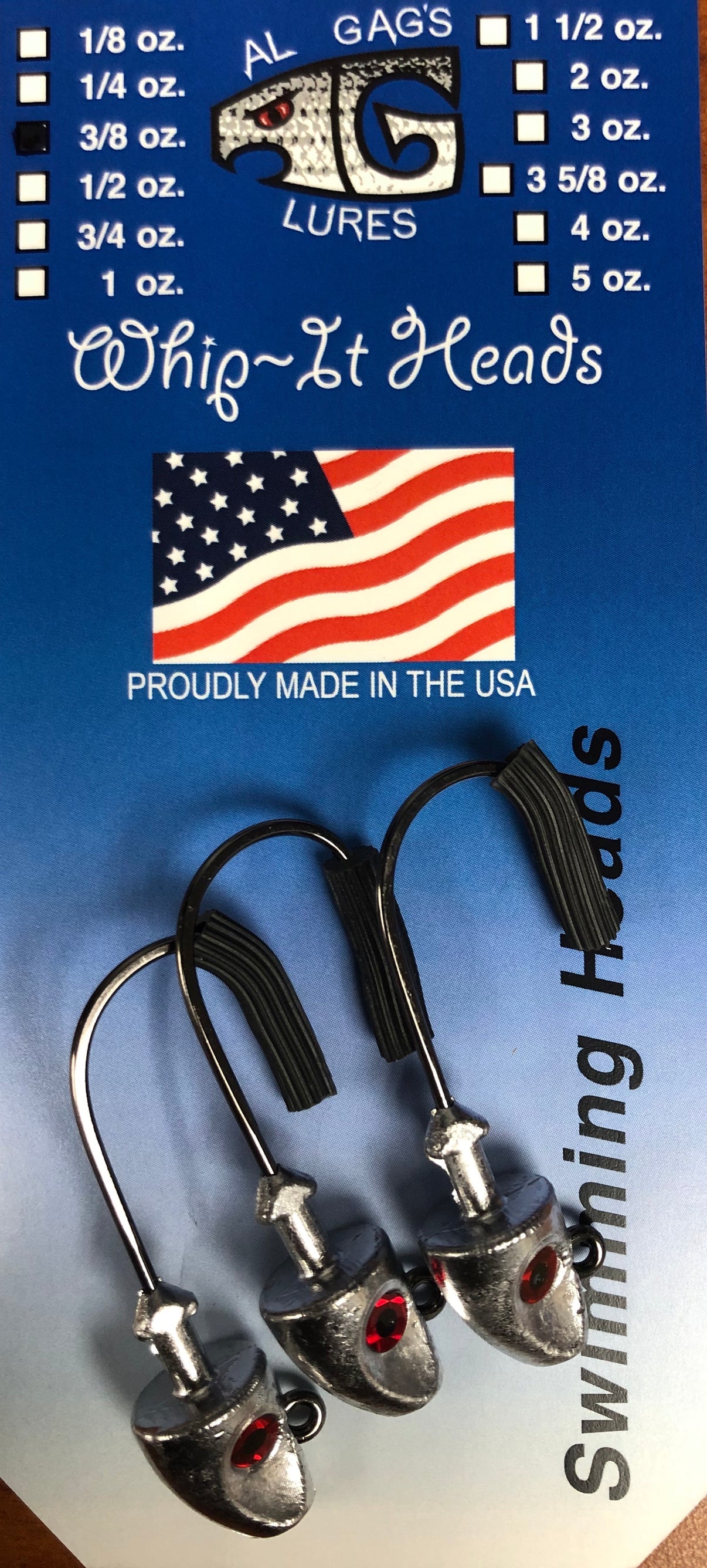 AL GAGS UNDERSPIN JIG HEAD 3/8 OZ