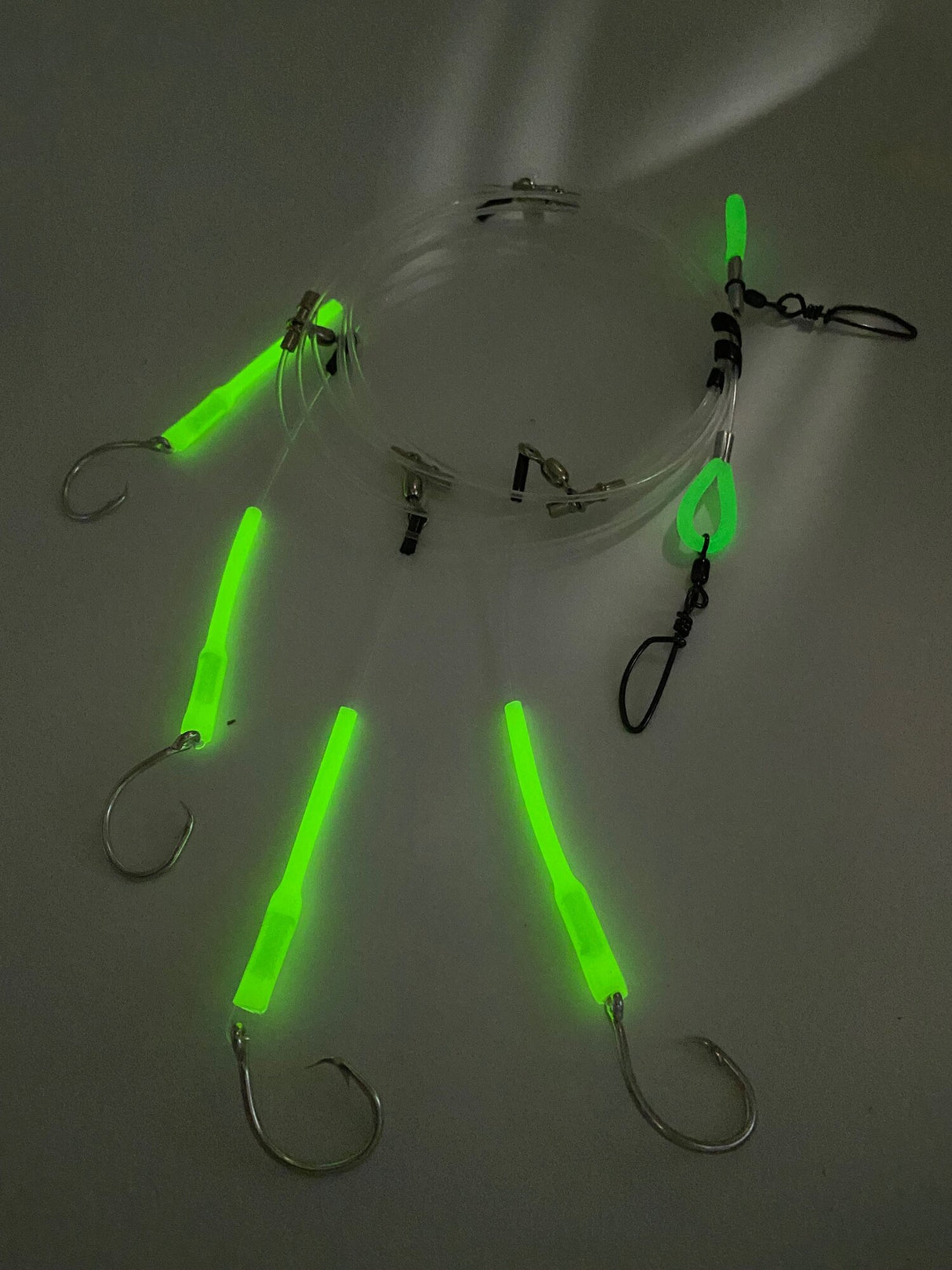 LINE-SIDED TACKLE TILEFISH LD RIG W/GLOW ANTI CHAFE SIZE 11/0 MUSTAD 400 LB