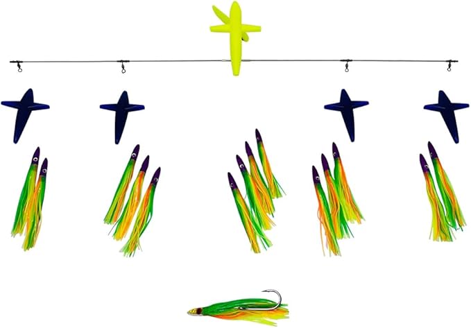 JB 36" SIDE TRACKER W/MINI BULLET HEAD LURES