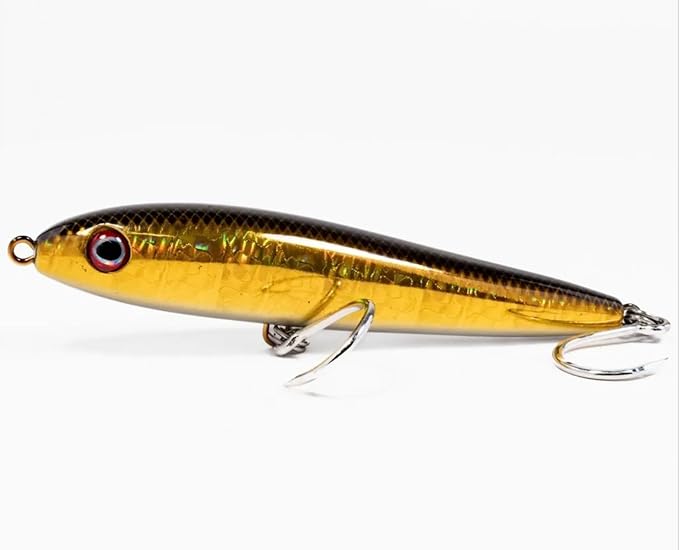 DARK MATTER FEEDER MINNOW 4 1/2" HOLO GOLD/BLACK BACK 3/4 OZ