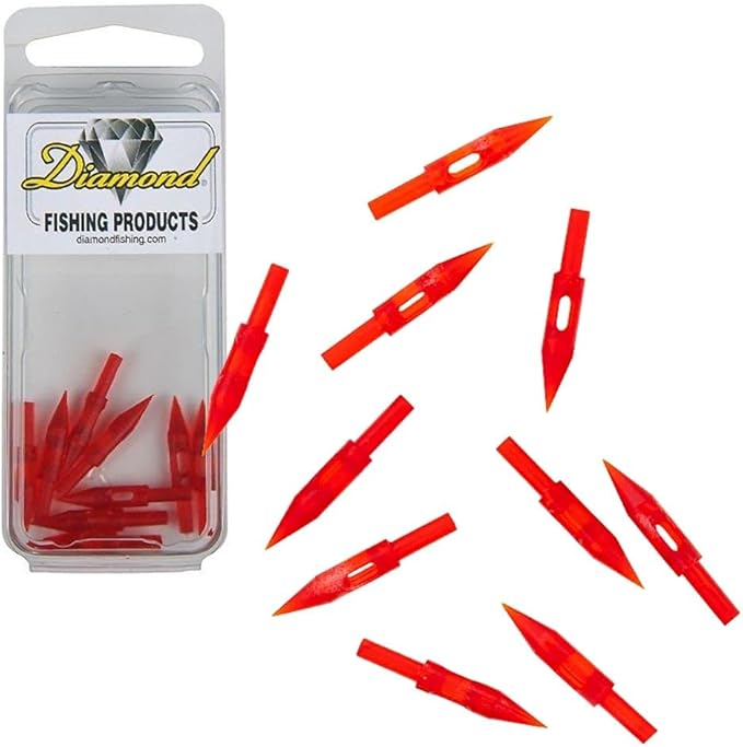 DIAMOND LIVE BAIT DARTS PLASTIC RED 10 PACK