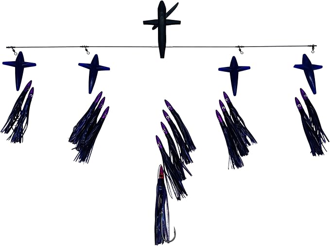 JB 36" SIDE TRACKER W/MINI BULLET HEAD LURES