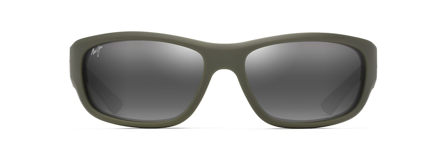 MAUI JIM GREY MAUKELE MATTE MILITARY GREEN WITH BROWN