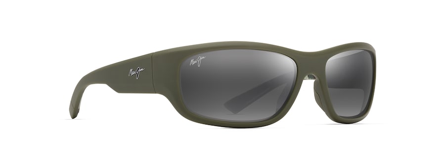 MAUI JIM GREY MAUKELE MATTE MILITARY GREEN WITH BROWN