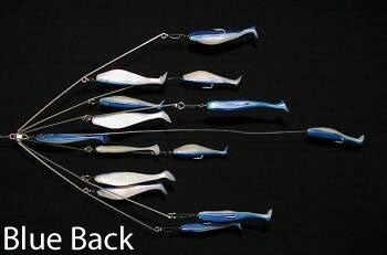 9'ERS LURES 4" NE 6-ARM SHAD RIG