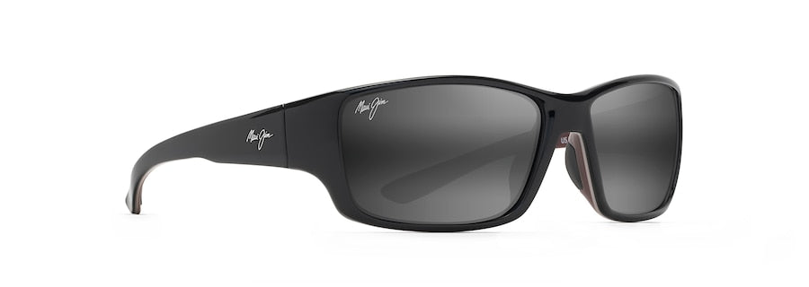 MAUI JIM GREY LOCAL KINE SHINY BLACK/GREY/MAROON