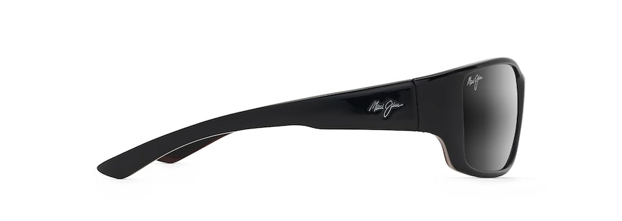 MAUI JIM GREY LOCAL KINE SHINY BLACK/GREY/MAROON