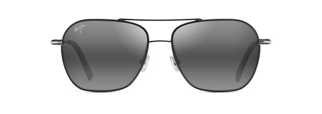 MAUI JIM GREY MANO BLACK WITH SILVER STRIPE