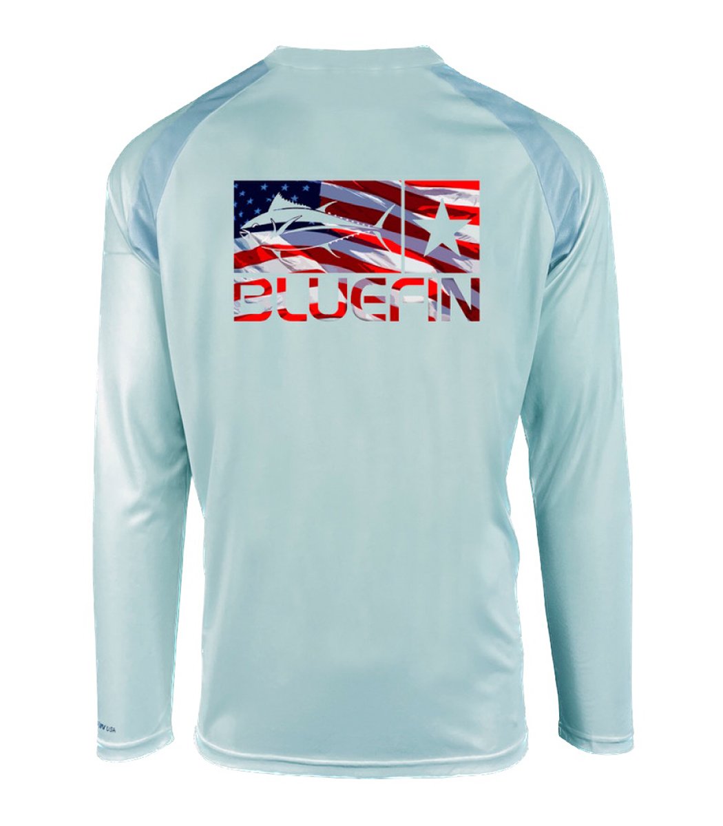 BLUEFIN SUPER LEGGERA L/S SOLAR TEE VINTAGE TUNA STAMP