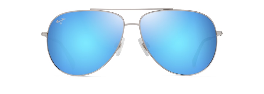 MAUI JIM BLUE HAWAII HAUOLI XL SH SILVER W/BLUE