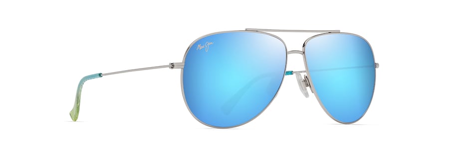 MAUI JIM BLUE HAWAII HAUOLI XL SH SILVER W/BLUE