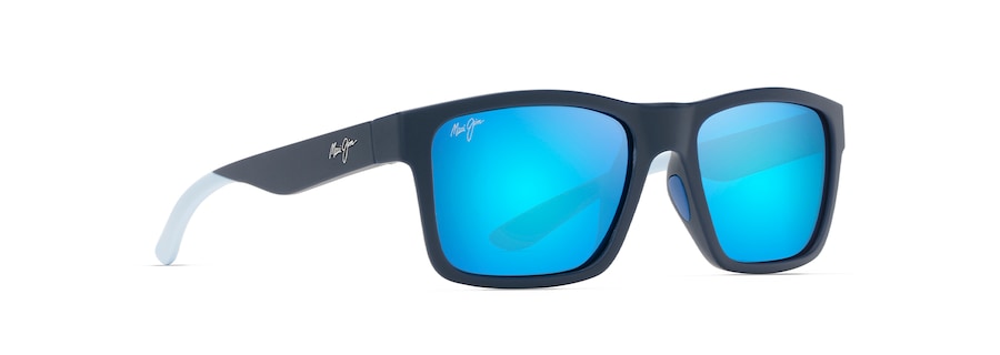 MAUI JIM BLUE HAWAII THE FLATS NAVY W/LIGHT BLUE INTERIOR