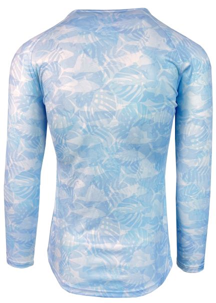 BLUEFIN LADIES L/S SOLAR TEE HIBISCUS LOGO