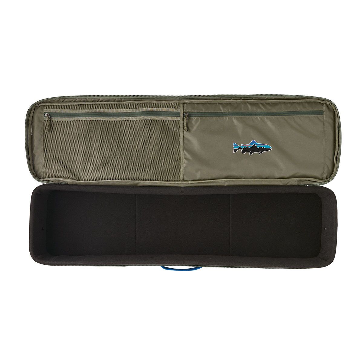 PATAGONIA BLACK HOLE ROD CASE BASIN GREEN W/FITZ TROUT