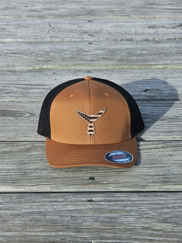 CHASING TAIL FITTED HAT CHARCOAL/BLACK W/AMERICAN GEL
