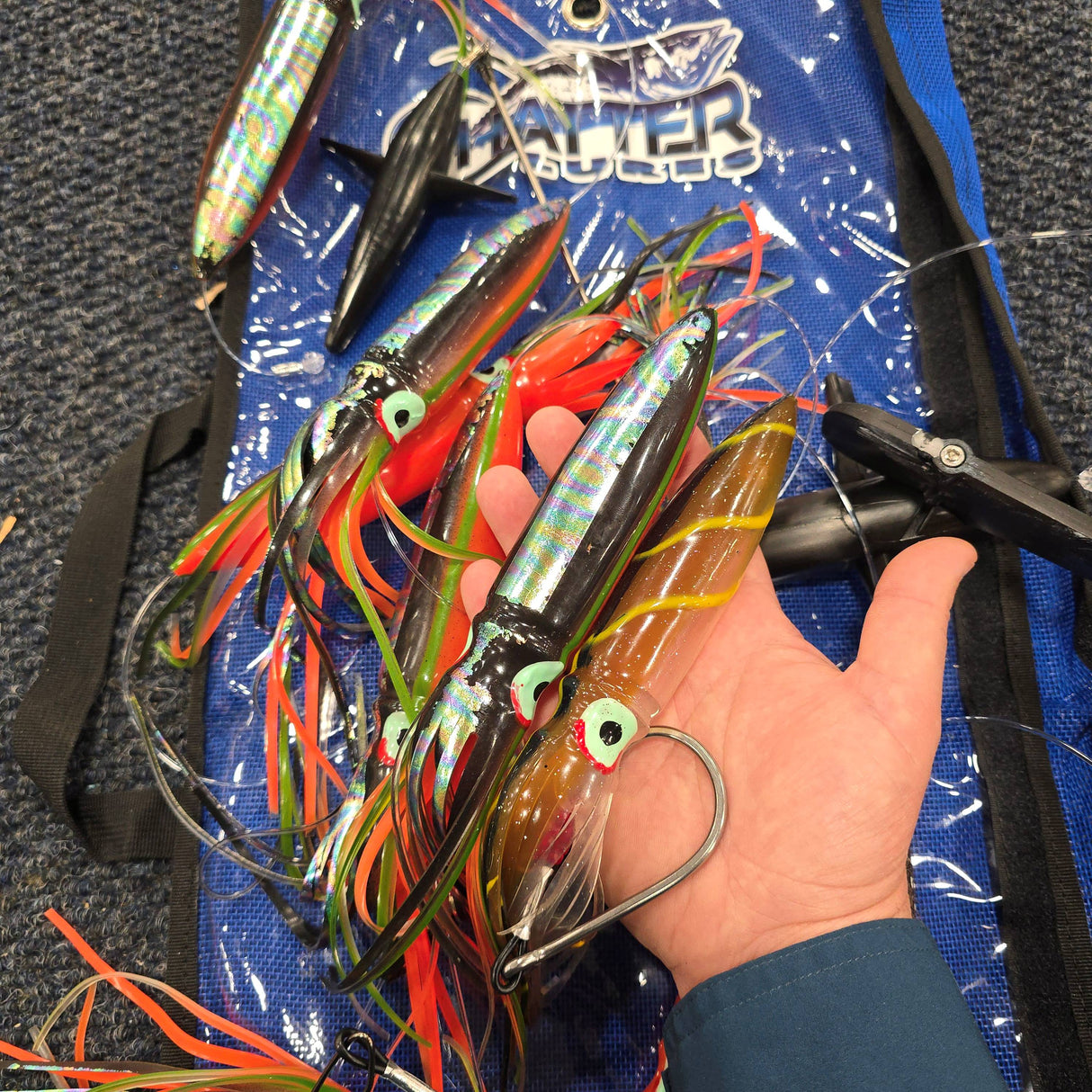 JB 19" SIDE TRACKER WITH 11" FUKU SQUID