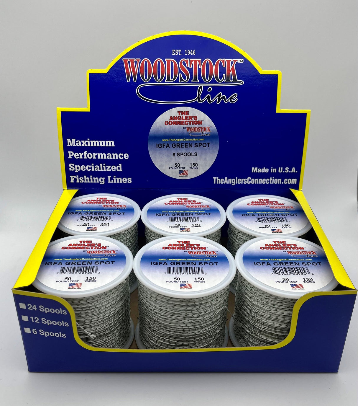 WOODSTOCK DACRON IGFA GREENSPOT 50 LB 100 YARDS