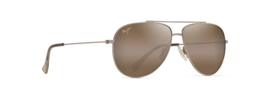 MAUI JIM HCL BRONZE HAUOLI XS SHINY LIGHT GOLD W/BROWN GRAD