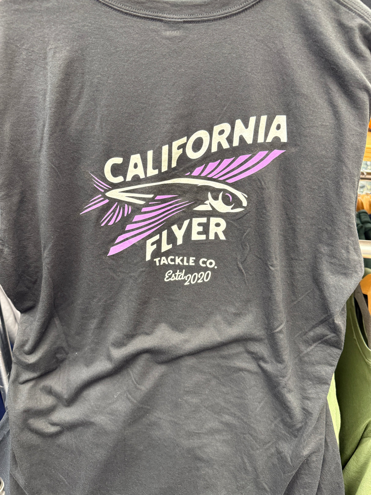 CALIFORNIA FLYER CO. PURPLE FLYER LOGO TEE