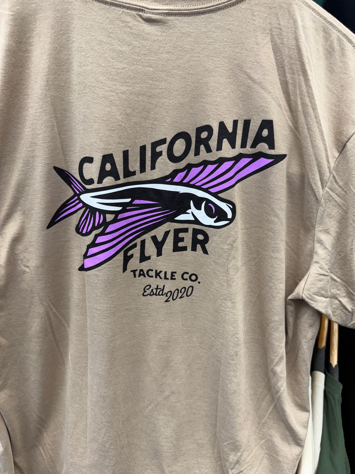 CALIFORNIA FLYER CO. PURPLE FLYER LOGO TEE