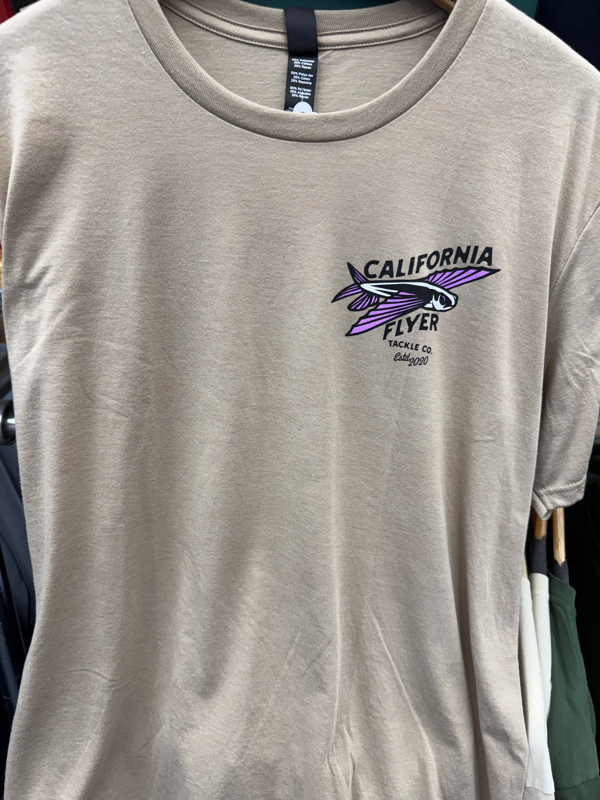 CALIFORNIA FLYER CO. PURPLE FLYER LOGO TEE